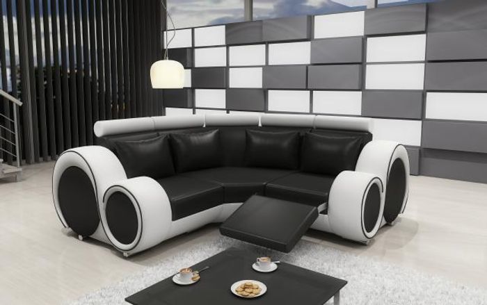 LEDERSOFA WOHNLANDSCHAFT COUCH DESIGN ECKSOFA BERLIN SOFA Massfertigung USB