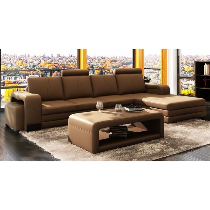Ecksofa Sofa mit USB Polster Ecke Sitz Garnitur Wohnlandschaft LForm FrancoD Neu