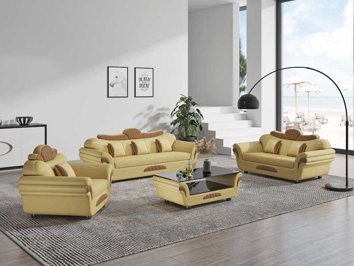 Couchgarnitur Sofagarnitur Ledersofas Sofa Komplette 3tlg Sofas Braun