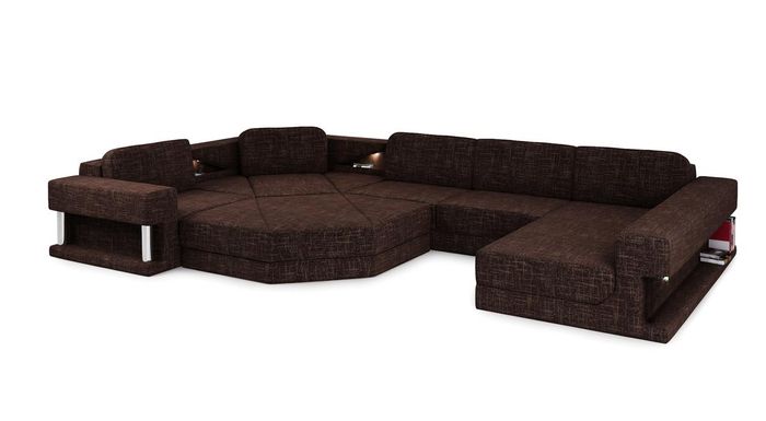 Modern Ecksofa Couch Polster Leder Design Sofa Garnitur Wohnlandschaft Parlamen