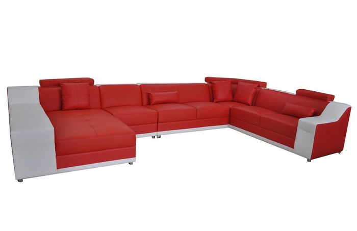Wohn Leder Landschaft Sofa Couch Polster Garnitur Eck Sofas Sitz Garnituren Neu