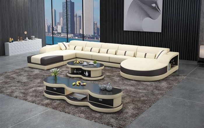 Wohnlandschaft Design Polster Couch U Form Sofas Textil Luxus Klasse Neu Couchen