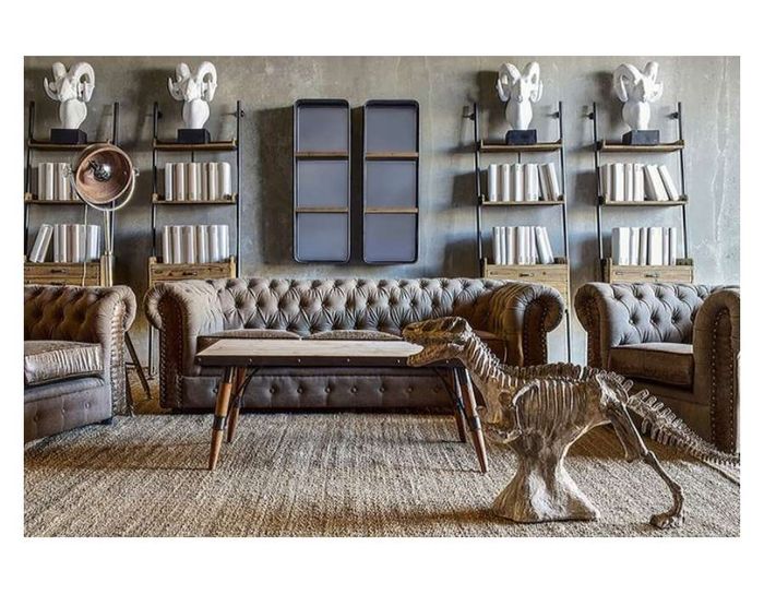 Sofagarnitur Polster Couch Sofa Klassik Chesterfield 3+1 Set Sitzer NAPOLI V