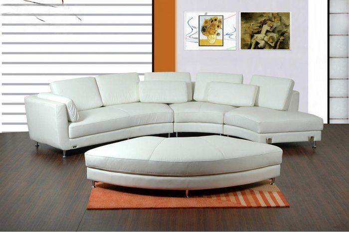 Wohnlandschaft Polster Eck Garnitur Designer Ledersofa mit USB Big Sofa 1103 Neu