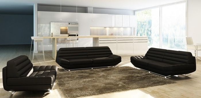 Sofagarnitur 3+2+1 mit USB Polster Sitzgarnitur Sofa Garnitur Designer KalbachD