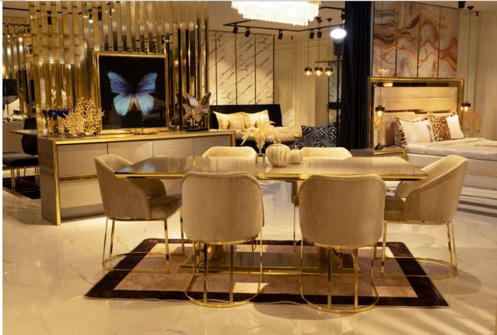 Luxus Tisch Edelstahl Esstische Esstisch Italienisches Design Gold Tische