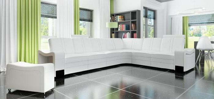 LEDERSOFA XXL WOHNLANDSCHAFT Massanfertigung LEDER ECKCOUCH GARNITUR mit USB