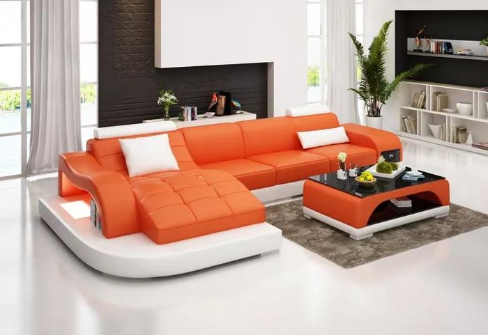 Design Eckcouch Sofa Ecksofa Sofas Couch Polster Eckgarnitur Couchtisch Neu 2tlg