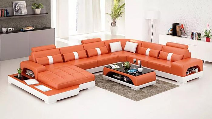 Ledersofa Ecksofa UForm Modernes Sofa Ecksofa Polster Designer Sofas Couch Neu