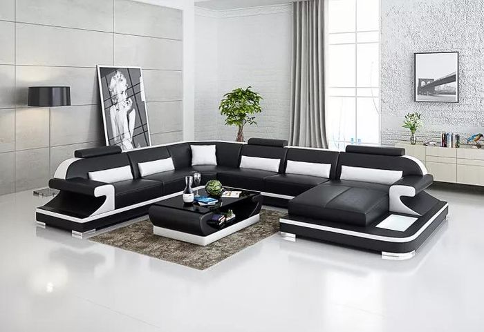 Design Couch Ecksofa Eckgarnitur Sofa Sofas Couchen Tisch 2tlg. Wohnlandschaft