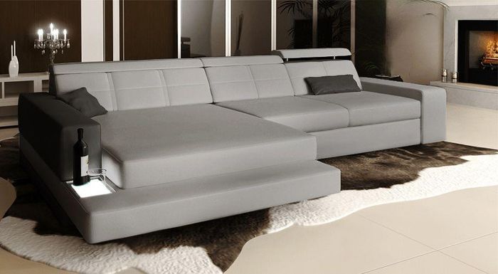 Design Ecksofa L form Couch Polster Textil Sofas Luxus Wohnzimmer Sofa Sitzer