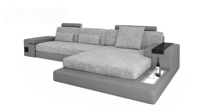 Design Ecksofa Leder L-Form Modern Style Couch Polstermöbel Wohnzimmer Neu