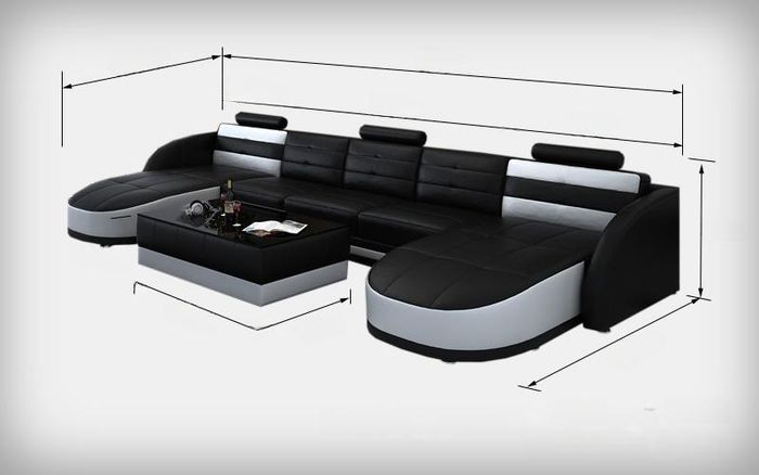 Ledersofa Sofa Couch Wohnlandschaft Ecksofa Garnitur Design Modern Sofa K5018B