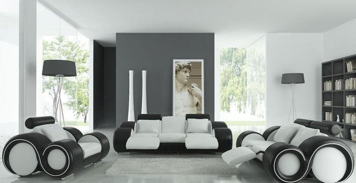 Patentiertes Design Komplett Sofagarnitur Wohnzimmer Set Couch Sofa Garnitur Neu