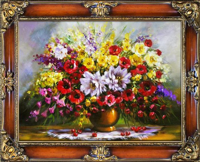 Ölgemälde Barock Bild Bilder Gemälde Ölbilder Ölbild Bilderrahmen Rahmen G93894