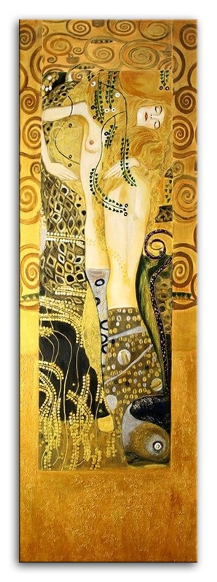 Gustav Klimt Gemälde Bild Bilder Handarbeit Kunst Abstrakt Ölbild 50X150CM 04855