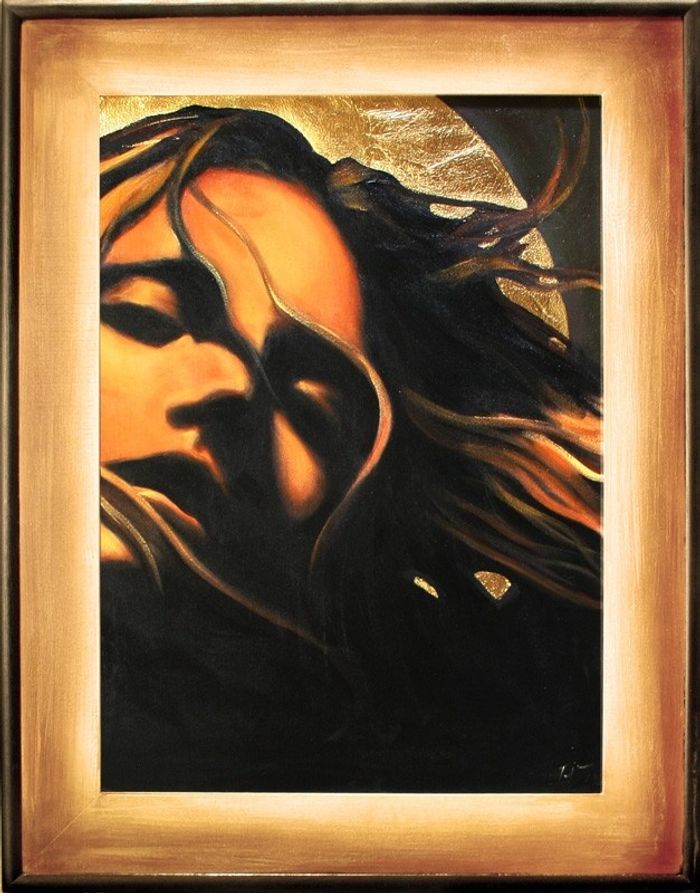 Abstrakt Dame Ölbild Echte Handarbeit Rahmen Öl Gemälde Bild Bilder G15028