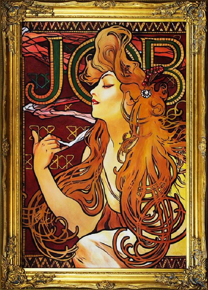 ALFONS MUCHA ÖLBILD BILD ÖLGEMÄLDE GEMÄLDE MIT RAHMEN ECHTE BILDER G16105