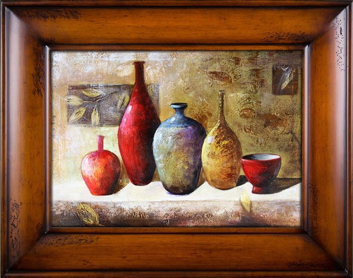 Gemälde Ölgemälde Bild Abstrakt Vasen Bilder Ölbilder Echte Handarbeit G16655