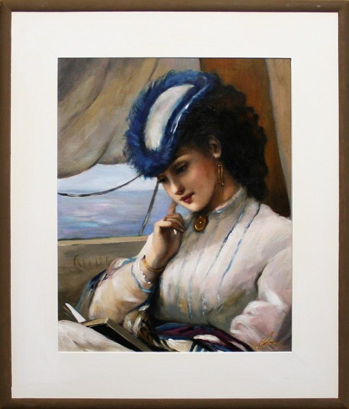 Portrait Titanic Gast See Echte Handarbeit Rahmen Öl Gemälde Bild Bilder G15217