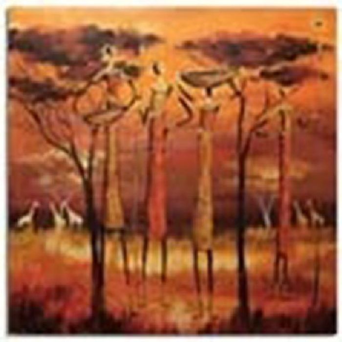 Afrika Ölbilder Gemälde Leinwand Ölbild Bild Bilder G00538