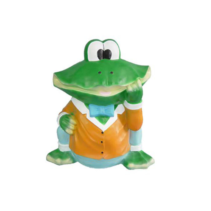 abstrakte Skulptur Frosch Dekoration Figur Kunststoff Deko Statue 28cm Statuen
