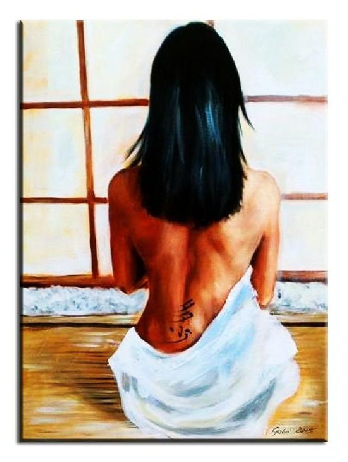 ÖLGEMÄLDE AKT BILD ÖL EROTIK ÖLBILD AUF LEINWAND ECHTE HANDARBEIT 60X90CM G00410