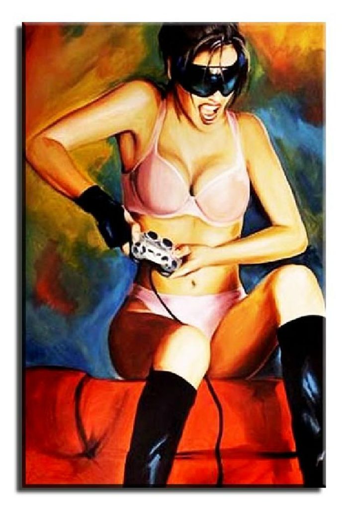 ÖLGEMÄLDE AKT BILD ÖL EROTIK ÖLBILD AUF LEINWAND ECHTE HANDARBEIT 60X90CM G00426