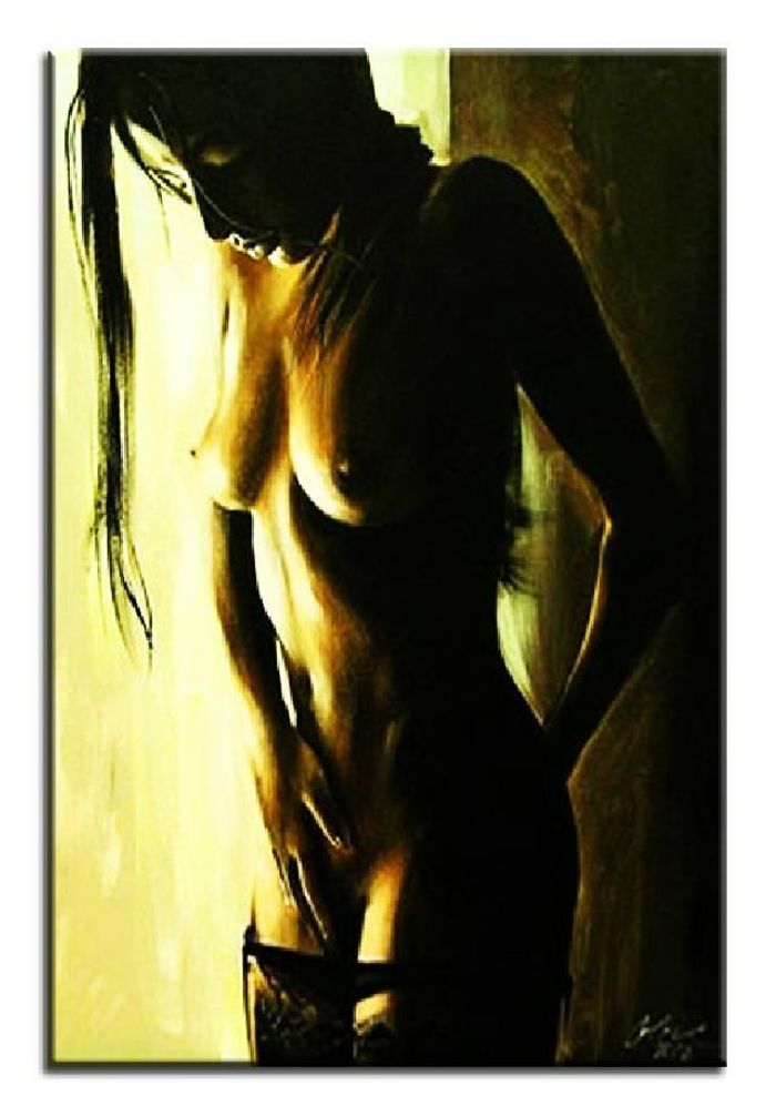 ÖLGEMÄLDE AKT BILD ÖL EROTIK ÖLBILD AUF LEINWAND ECHTE HANDARBEIT 60X90CM G00440