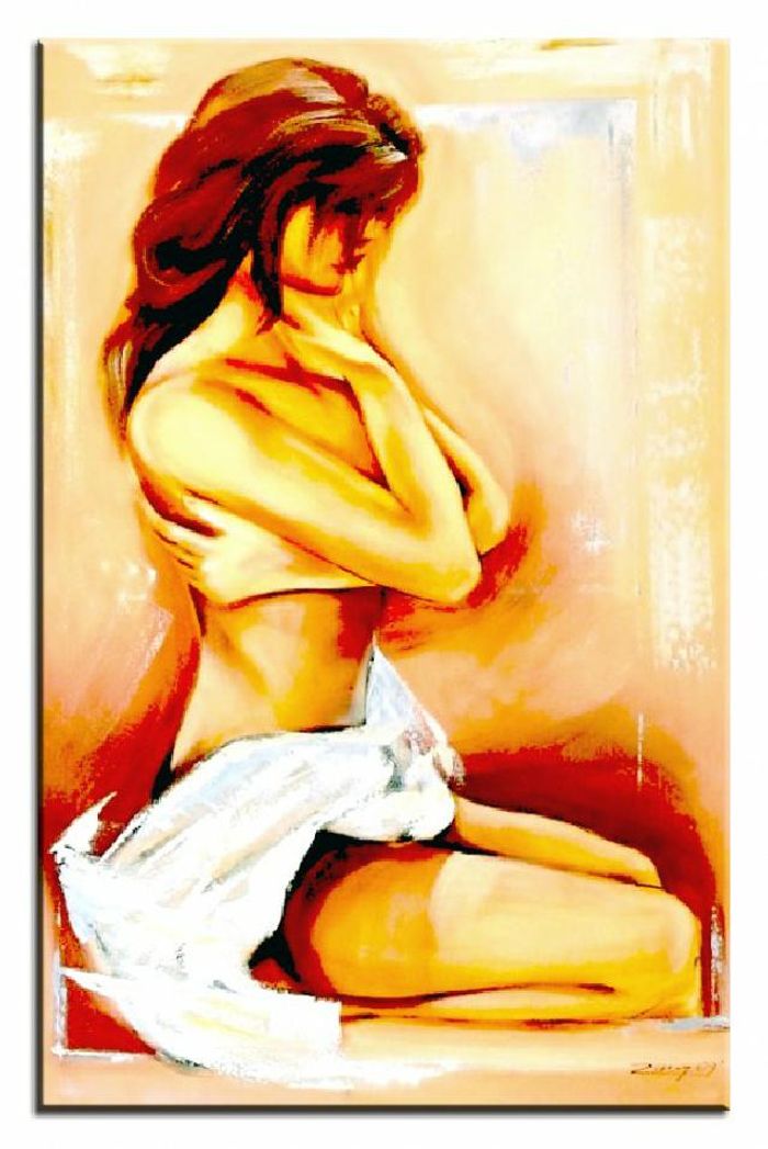 ÖLGEMÄLDE AKT BILD ÖL EROTIK ÖLBILD AUF LEINWAND ECHTE HANDARBEIT 60X90CM G03026