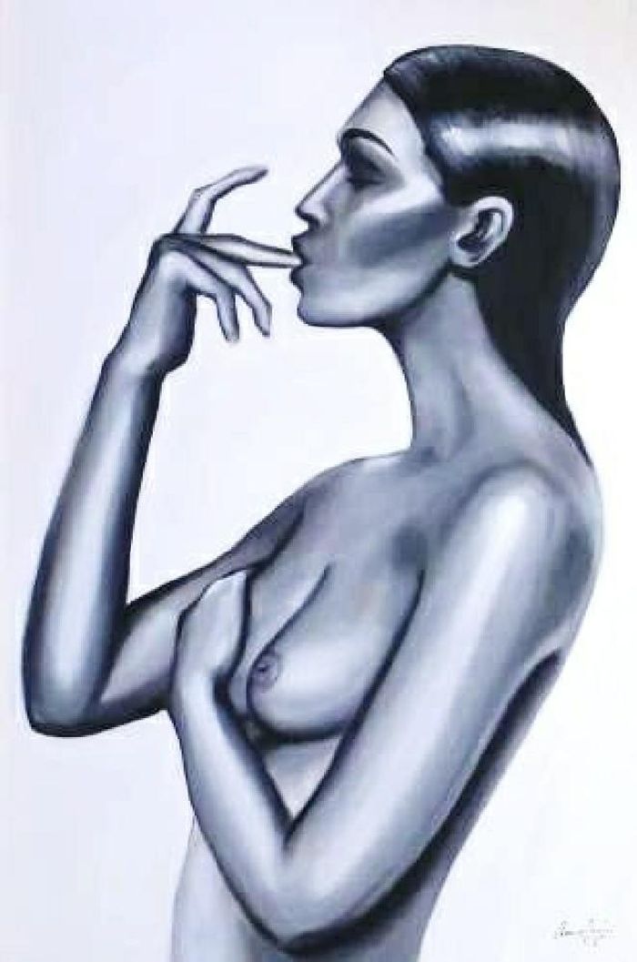 ÖLGEMÄLDE AKT Bild ÖL EROTIK ÖLBILD AUF LEINWAND ECHTE HANDARBEIT 60X90CM G03051