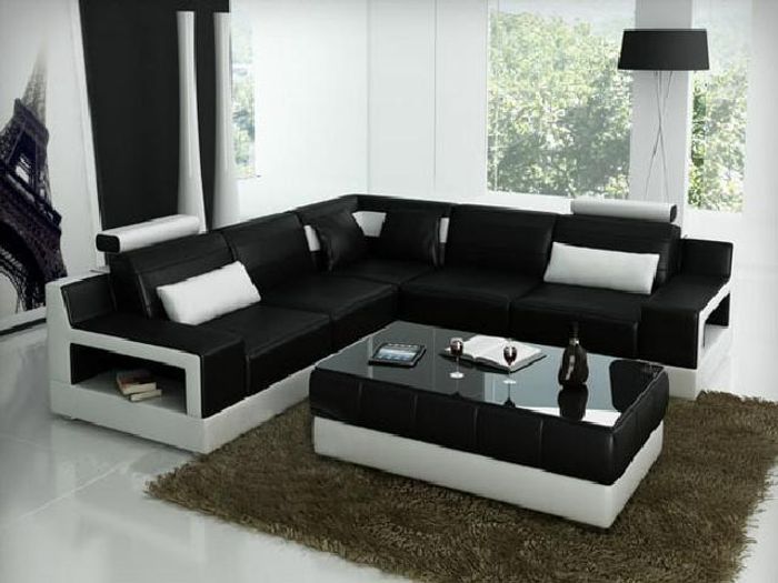 LEDERSOFA USB COUCH BETTFUNKTION GARNITUR WOHNLANDSCHAFT POLSTER Maßfertigung