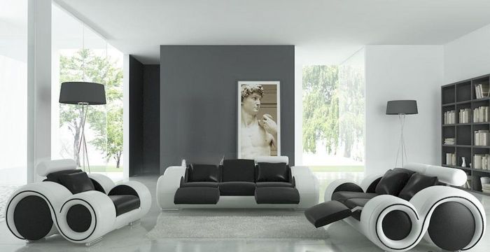 Patentiertes Design Komplett Sofagarnitur Wohnzimmer Set Sofa +USB Garnitur Neu