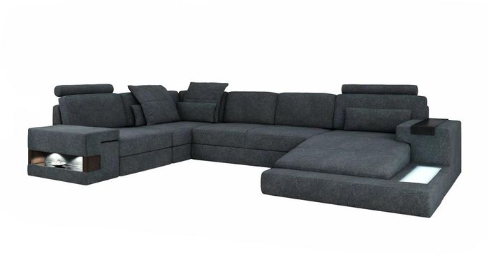 Runde Eck Sofa Polster xxl Big U-Form Couchen Wohnlandschaft U Form Sofas Neu