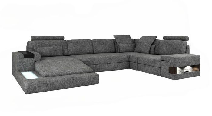 Ecksofa U-Form Design Modern Sofa Couchen Textilsofa Couch Wohnlandschaft Neu