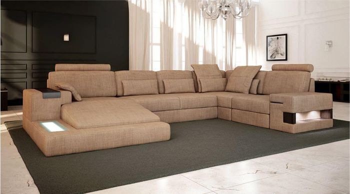 UForm Polster Couchen Textil Design Beleuchtet Wohnlandschaft Ecksofa Sofa Couch