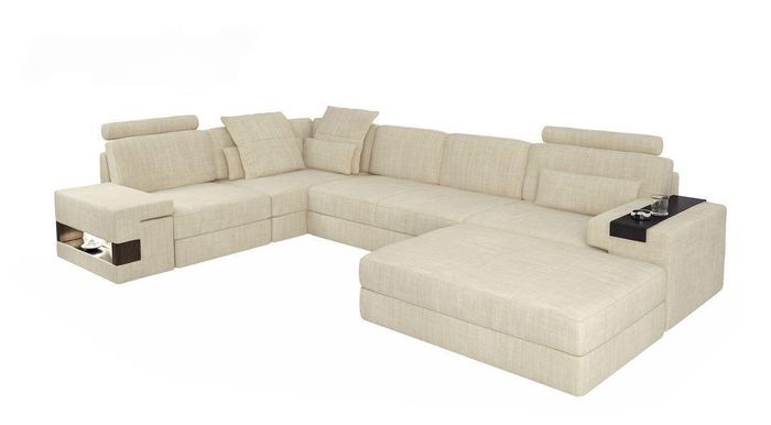 Textilsofa L-Form Sofa Möbel Wohnzimmer Ecke Design Modern Weich Stil 2tlg.Set