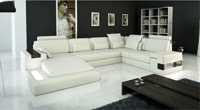 Ecksofa Wohnlandschaft U Form Sofa Eckcouch Couch Design Polster Neu