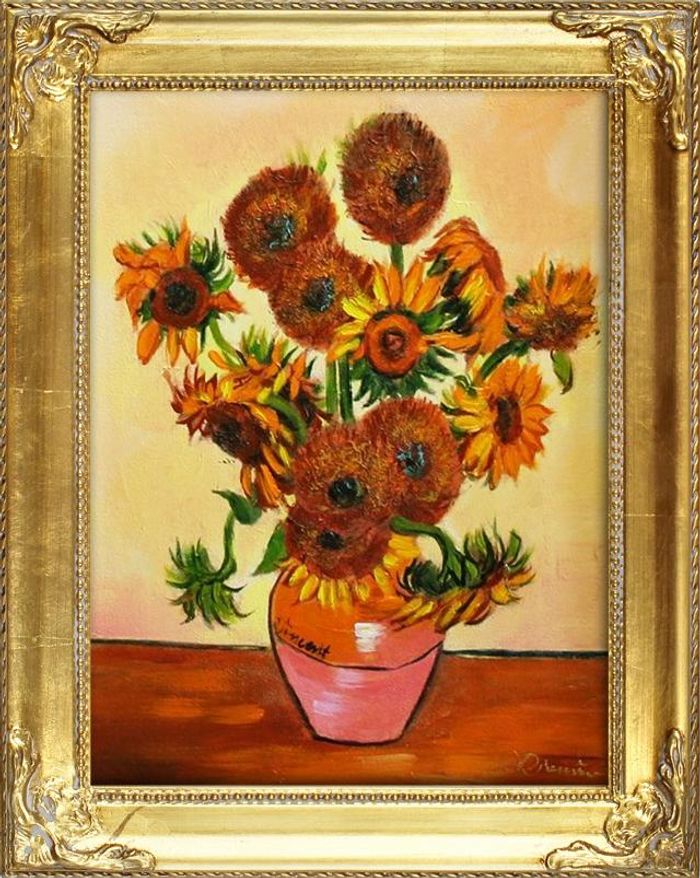 Vincent Van Gogh Sonnenblumen Bild Bilder Gemälde Ölbilder Mit Rahmen G06760