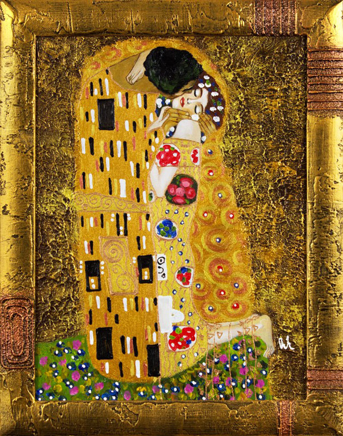 Gustav Klimt Gemälde Bild Bilder Handarbeit Kunst Abstrakt Ölbild Malerei G15498