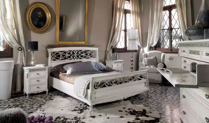 Luxus Schlafzimmer Möbel 3tlg. Set Bett 2x Nachttische Modernes Design