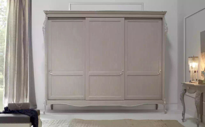 Schlafzimmer Design Möbel Kleiderschrank Luxus Holz Grau Schränke Neu