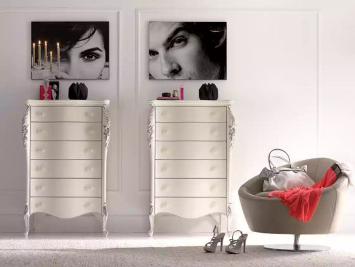 Kommode Schrank Holz Möbel Sideboard Italienische Stil Einrichtung Neu