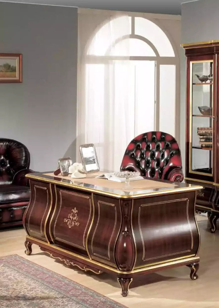 Hochwertiger Schreibtisch Arbeitszimmer Klassische Möbel Tisch Tische