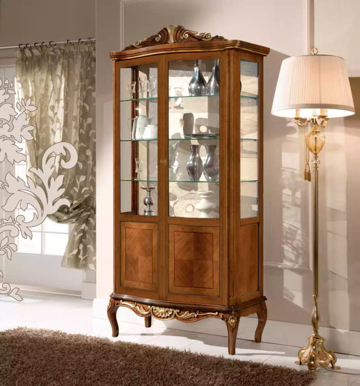 Luxus Vitrine Ausgefallene Möbel Schrank Vitrinen Glas Holz Schränke