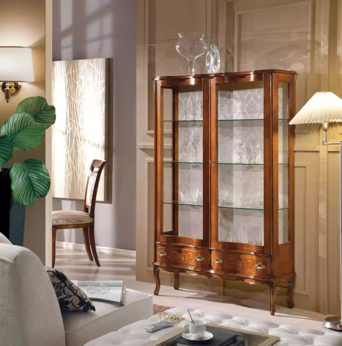 Luxus Vitrine Schrank Möbel Schränke Einrichtung Glasschrank Regal Neu
