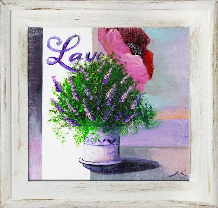 Lavendel Blumen Ölgemälde Bild Bilder Gemälde Ölbilder Ölbild Mit Rahmen G16405