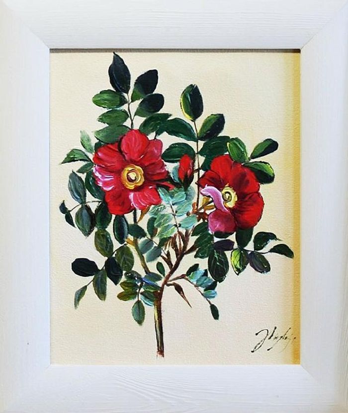 Pflanzen Blumen Ölgemälde Bild Bilder Gemälde Ölbilder Ölbild Mit Rahmen G04363