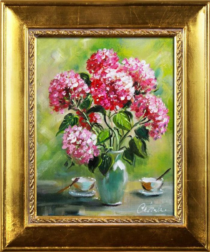 Flieder Blumen Ölgemälde Bild Bilder Gemälde Ölbilder Ölbild Mit Rahmen -G16185