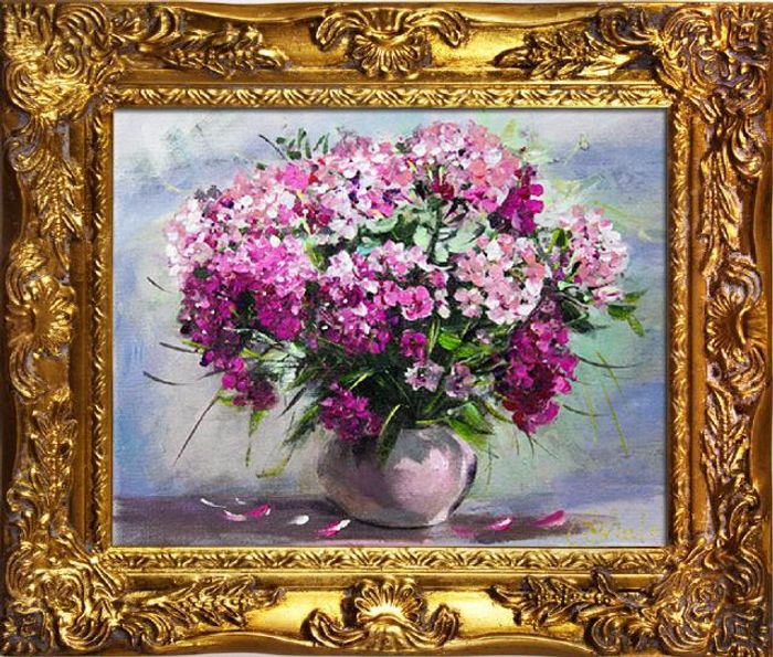 Ölgemälde Blumen Pflanzen Bild Bilder Gemälde Ölbilder Ölbild Mit Rahmen G16496